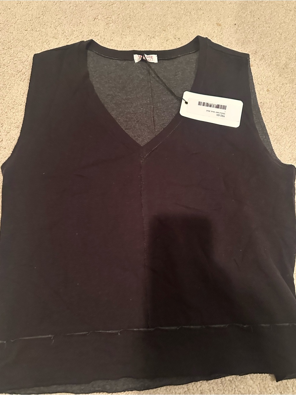 Goldie Stella sweater vest black size large new with tags